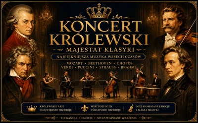Plakat wydarzenia:   KONCERT KRÓLEWSKI: Od Mozarta po Straussa
